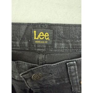 Vintage Lee Jeans Mens 34x30 Black Regular Fit Straight Leg Workwear Denim